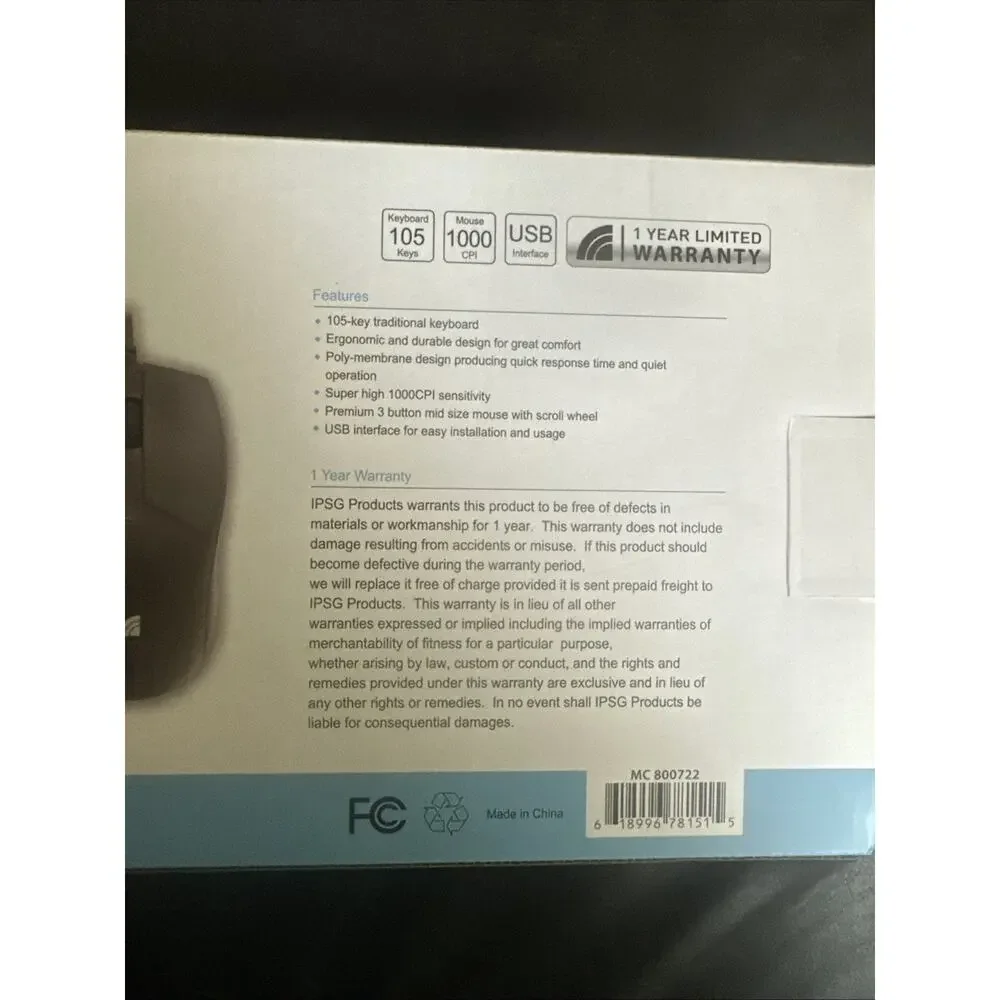 Inland USB Pre Combo Keyboard And Mouse